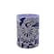 Navy & White Floral Embossed Pillar Candle by Ashland®